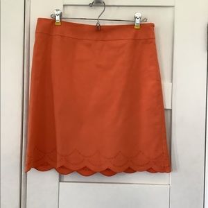 Talbots lined scalloped skirt